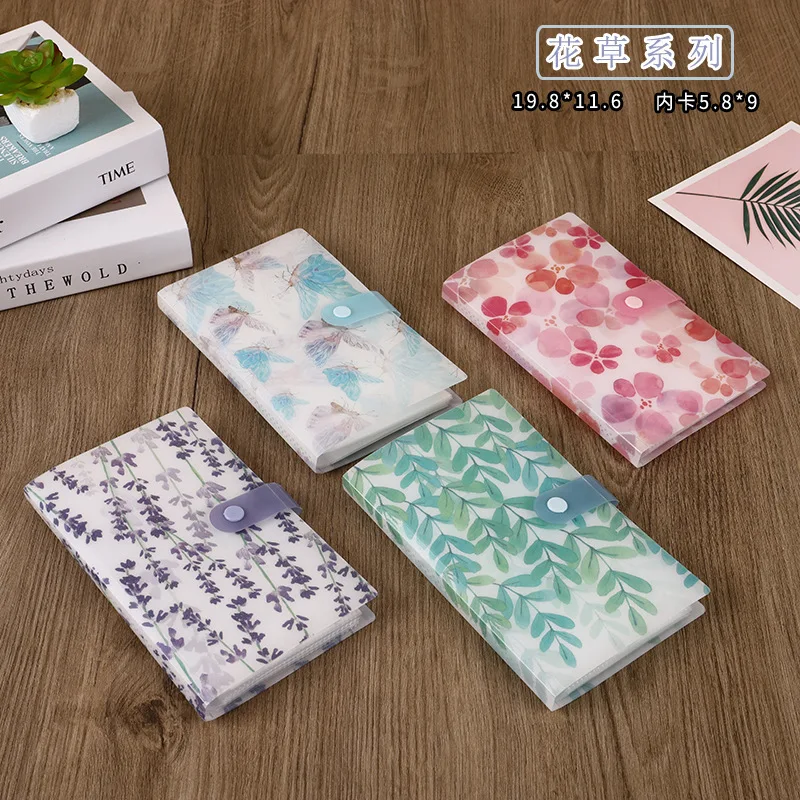 120 Slots Nail Art Stickers Storage Book Transparent Card Book Empty Album Decals Collecting Card Package Notebook Manicure Tool