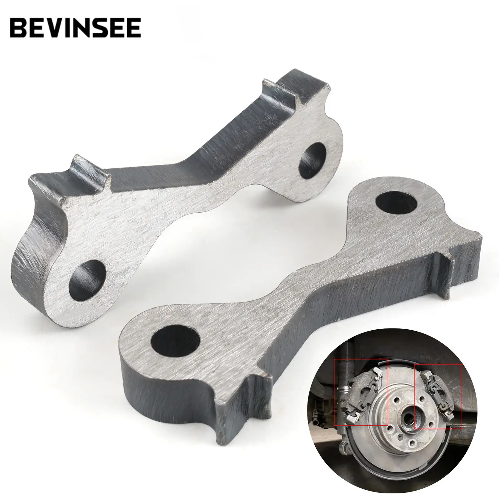 

BEVINSEE Steel Drift Dual Brake Calipers Adapters Weld-on For BMW E46 E36 All Rear Trailing Arms