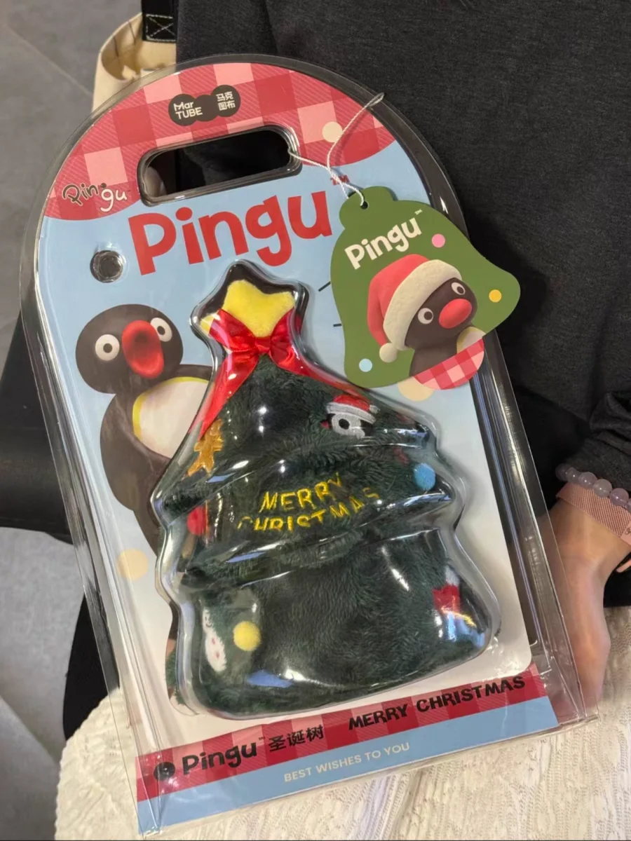 

Kawaii Pingu Plush Merry Christmas Wreath & Christmas Tree Doll Anime Peripheral Stuffed Animal Penguin Toy Children Gifts