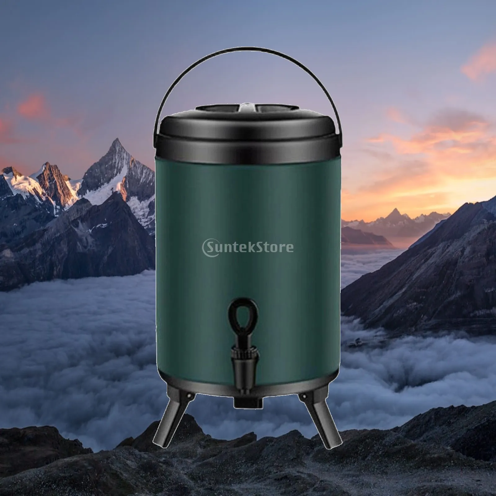Insulated Stainless Steel Drink Dispenser Barrel with Spigot for Commercial Use and Outdoor Events