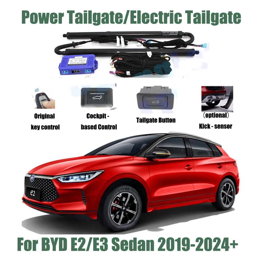 For BYD E2/E3 Sedan 2019-2024+ Car Automatic Lifting kit Opening Trunk Intelligent Electric Lift Tailgate