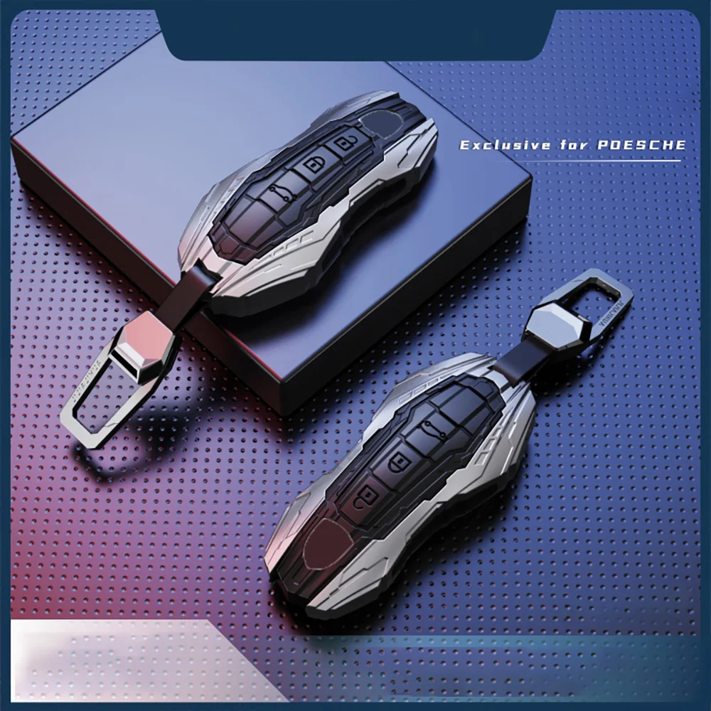 Zinc Alloy Car Key Shell Case Cover For Porsche 718 Cayenne Panamera 911 Macan Key Case Key Cover Taycan Cayman Boxster