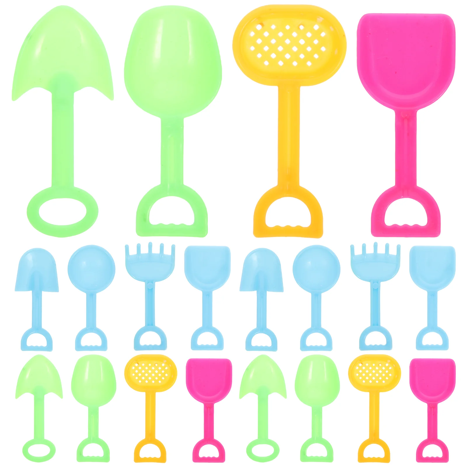 

24 Pcs Mini Sand Digging Tool Scoops Micro Landscape Accessories Plastic Child
