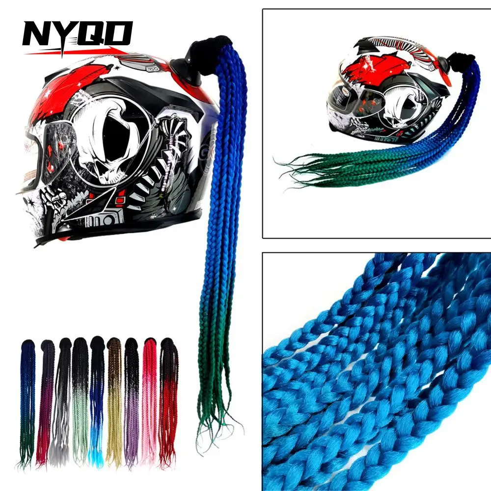 Motorcycle Helmet handmade Dirty Braid  Dreadlocks Decoration Punk Motocross Racing for All Riders Man Women FreeStyle