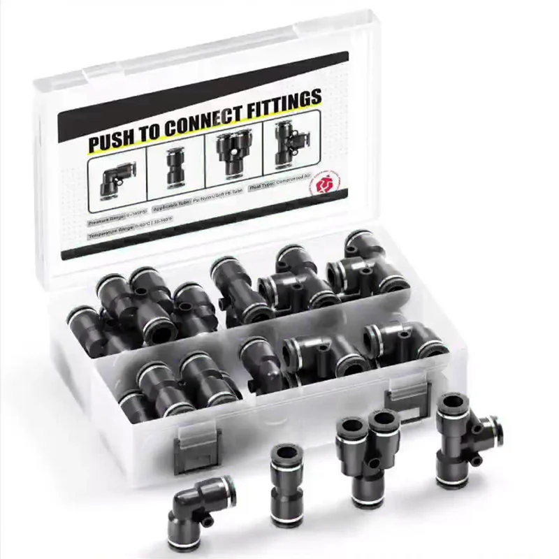 

Черный пластиковый соединитель в штучной упаковке из ПУ/PE/PV/PY/PZA, серия воздушных труб, быстрый соединитель, аксессуары для быстрых разъемов воздушного компрессора