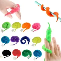 15Pcs Fun Worm Magic Props Toys for Children Kids Beginners Wiggly Twisty Worm with Invisible String Party Games Trick Toys