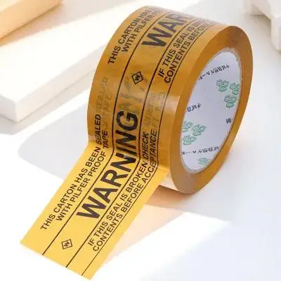 1 Roll Package Sealing Tape Warning Slogan Design Strong Adhesive for Goods Packaging Creative Gift Decoration Shipping Tape