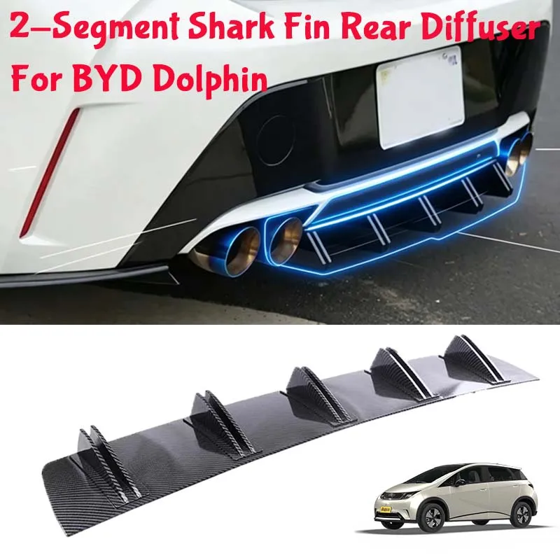 For BYD Dolphin Shark Fin Rear Diffuser Split Chassis Spoiler Auto Aerodynamic Parts Aerodynamic Modification