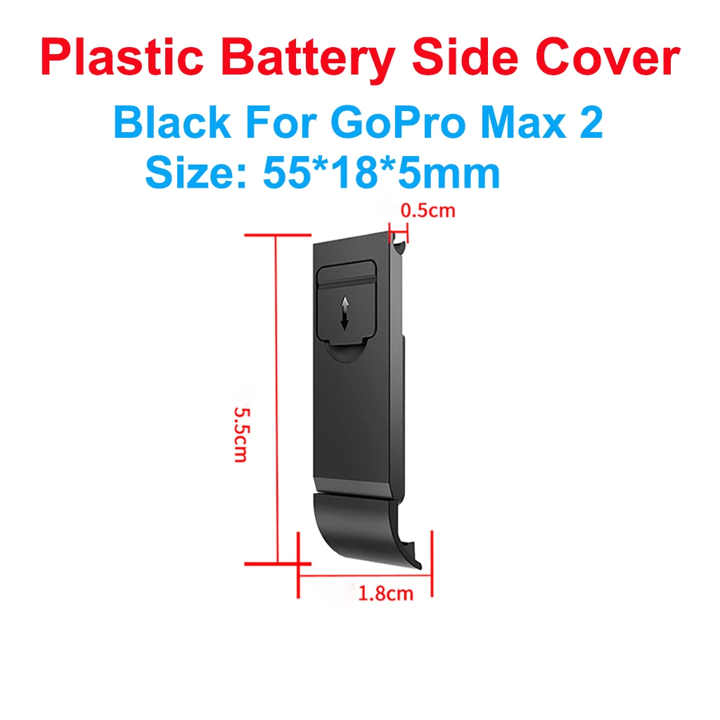 Lade-Seitenabdeckung für GoPro MAX 2/GoPro MAX Schnellspanner, staubdichte Kunststoff-Metallschutzhülle für GoPro MAX-Kamera – Detail 11