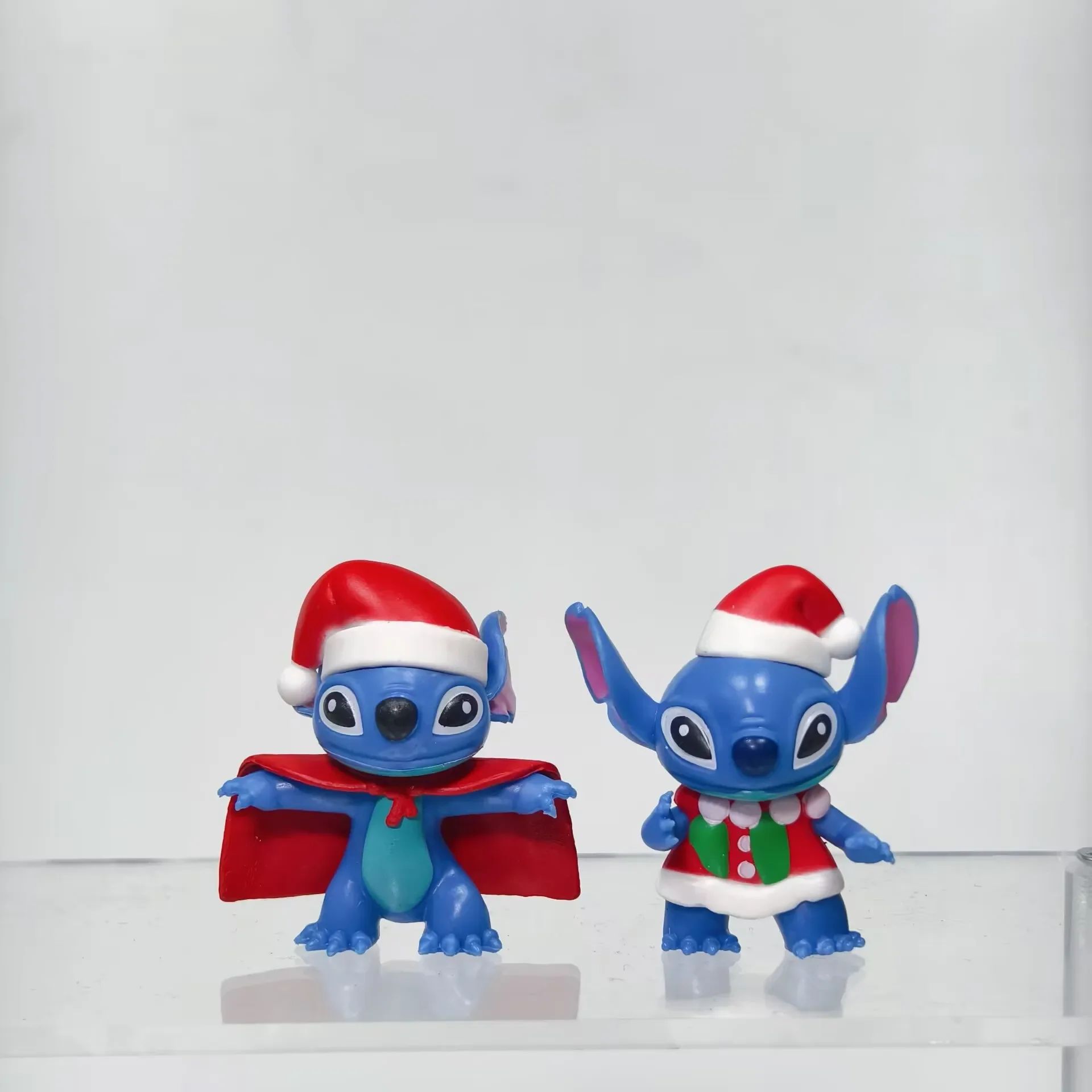 12 個アニメフィギュアステッチ人形漫画ステッチおもちゃの装飾品マイクロ風景ケーキ装飾モデル Pvc フィギュア子供の誕生日ギフト