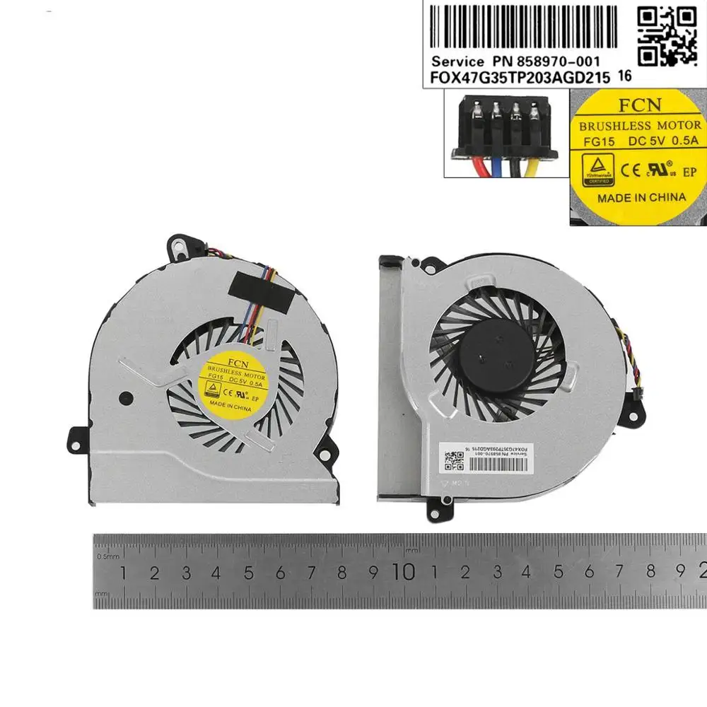 New Cooling Fan For HP Pavilion Gaming 15-AK TPN-Q159 15-AK004 15-AK003TX 15-AK039 15-AK009 15-AK012 834784-001 NS75B0015C09