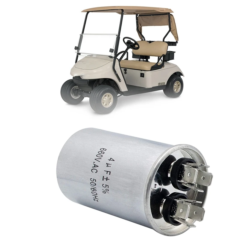 For EZGO Capacitor 20MFD/370VAC 28109-G01 For Club Car, Columbia Electric Golf Cart 36 Volt Powerwise Or Lester Chargers