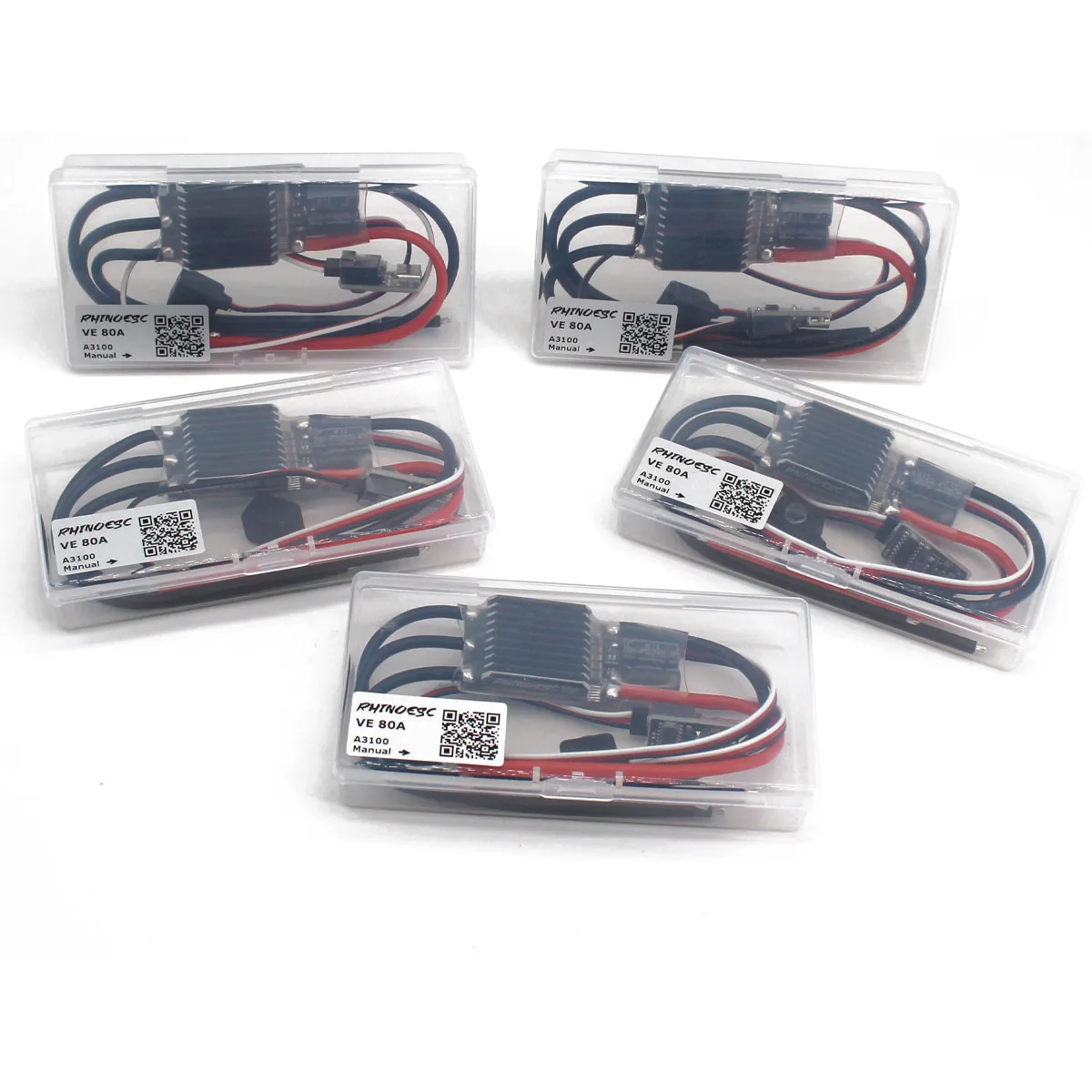 RhinoESC Crawler Car Brushless ESC AM32 VE80A BEC 5.20-8.2V for 1/8 1/10 Scale Cars Axial SCX10 Traxxas TRX-4 TRX-6