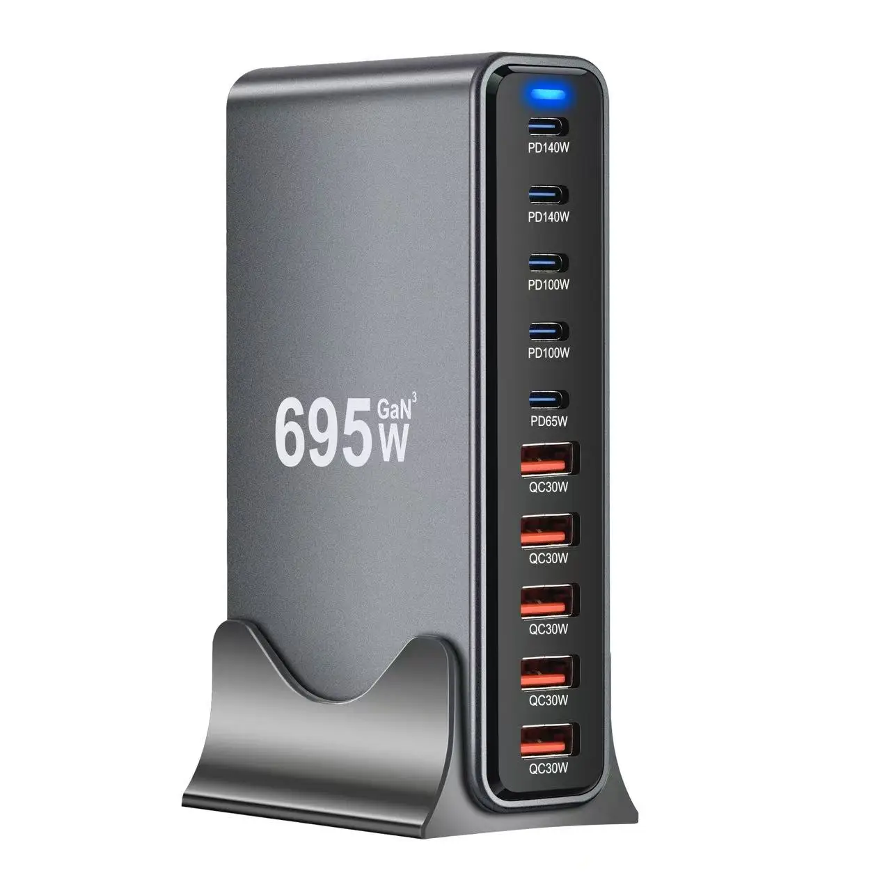 695w-新型-gan-30-usb-c-pd充電器-10ポート-5c5a-急速充電-モバイル＆タブレット対応-コンパクト＆ポータブル