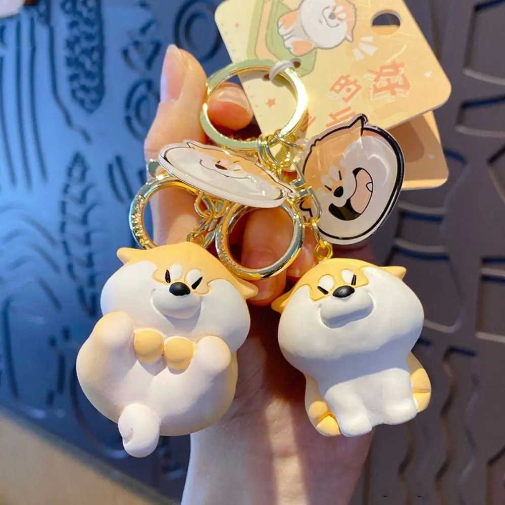 

Креативный мультяшный брелок с собакой Шиба-ину, нежный автомобильный брелок для ключей из смолы, милая сумка для собак, кулон для студентов