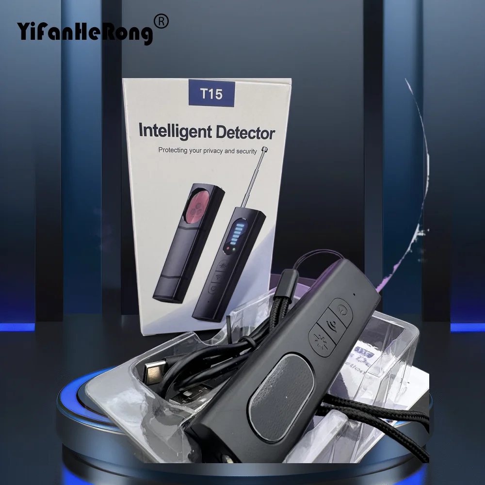 

T15 Camera Wireless Detector Protective Alarm Security Sensor Bug Finder GPS RF Signal Lens Tracker Detect Scanner for Security