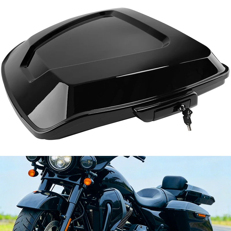 

Мотоциклетный кофр Razor с защелкой, глянцевый черный, для Harley Tour Pak Touring Street Glide Ultra Road King 1997 года и новее