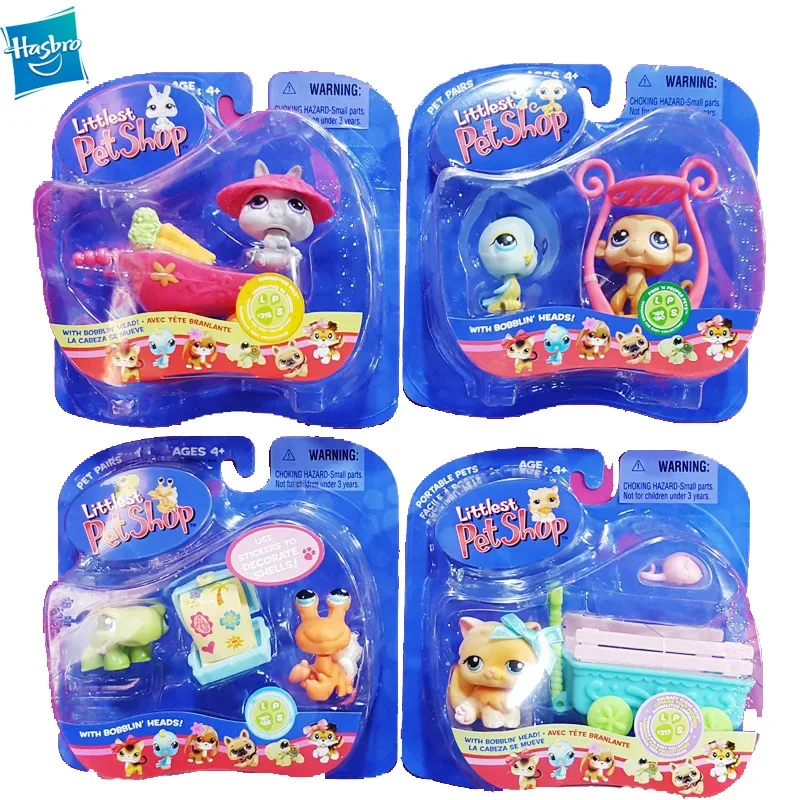 Hasbro Littlest Pet Shop Bobbling หัวตุ๊กตาสัตว์เลี้ยงสัตว์บ้านตุ๊กตาตุ๊กตาขยับแขนขาได้ของเล่นเด็ก Chrostmas ของขวัญ