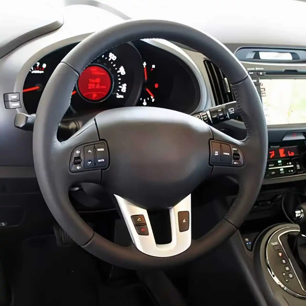 DIY Custom High-quality Genuine Leather Steering Wheel Cover For Kia Sportage 3 SL 2011-2014 Kia Ceed 2010-2012 Auto Interior - view 2