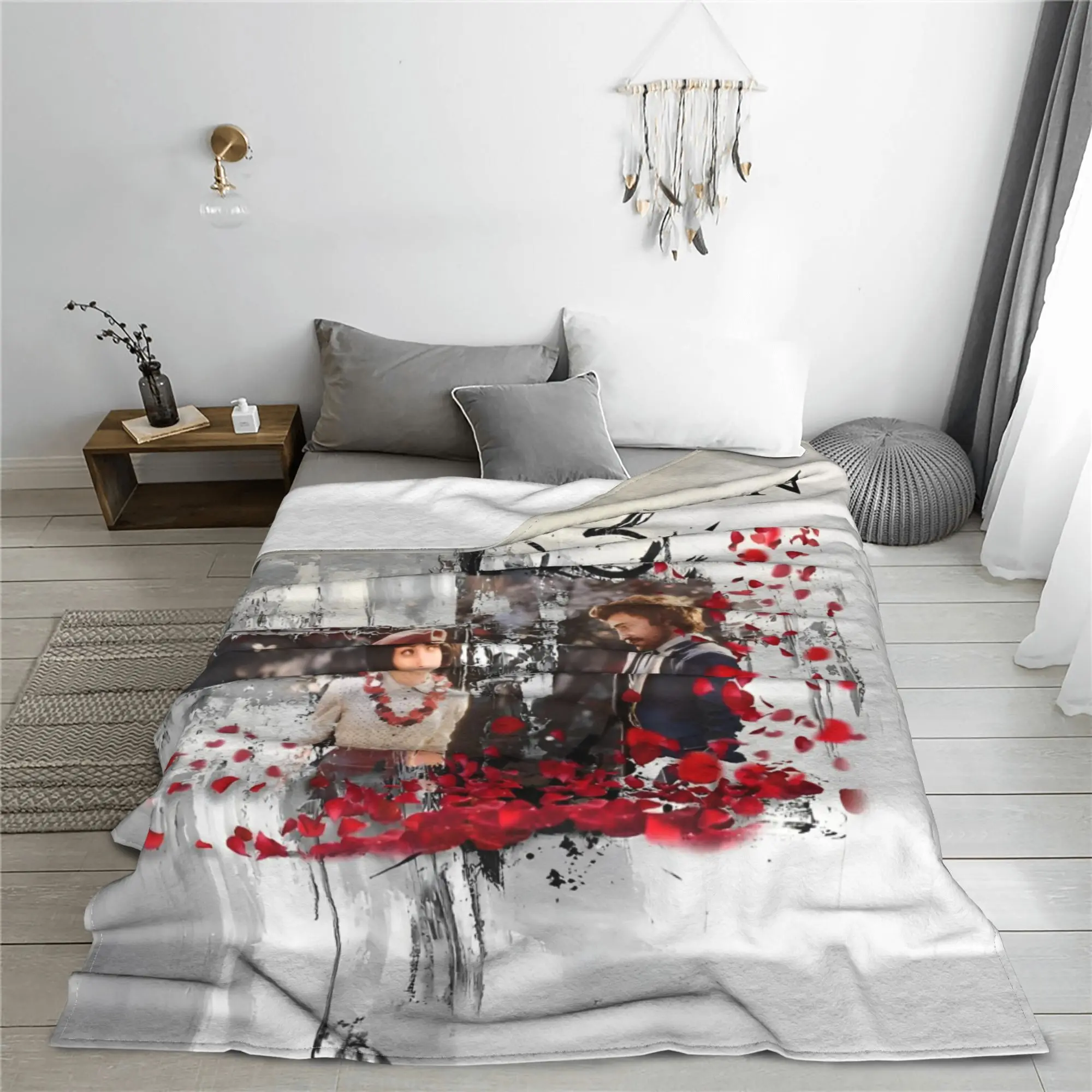 

Одеяло Clair Obscur Expedition 33, бархатное весенне-осеннее многофункциональное мягкое одеяло для дивана, автомобиля, плюшевое тонкое одеяло