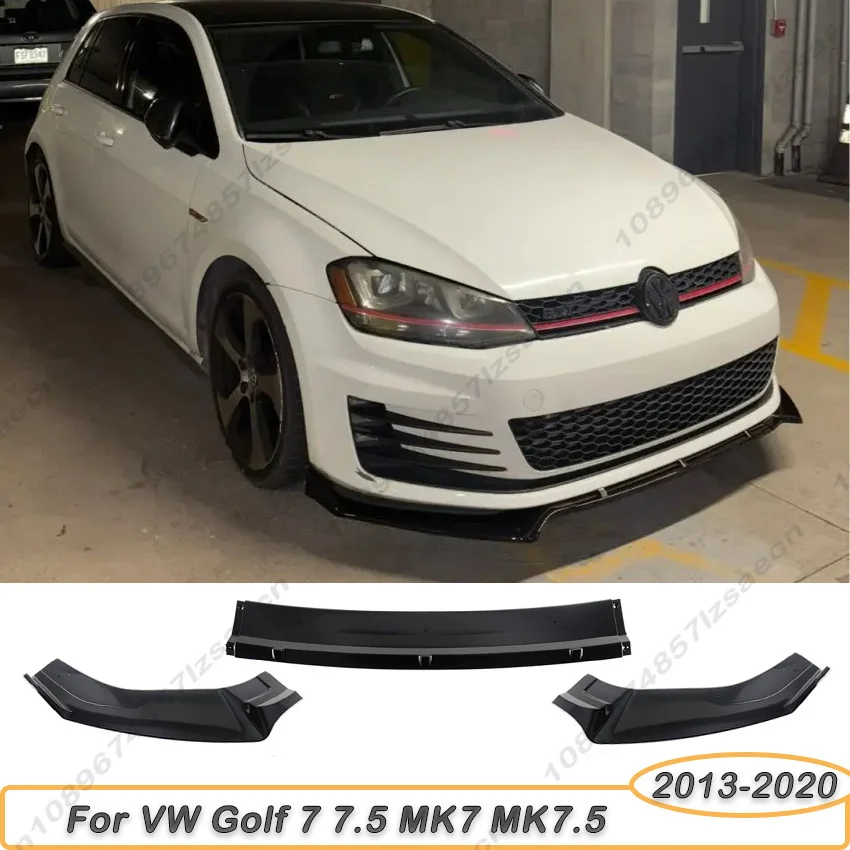 

For VW Golf 7 7.5 MK7 7.5 R GTI Rline GTD GTE TSI TDI 2013-2020 Car Front Bumper Splitter Lip Spoiler Diffuser Guard Cover