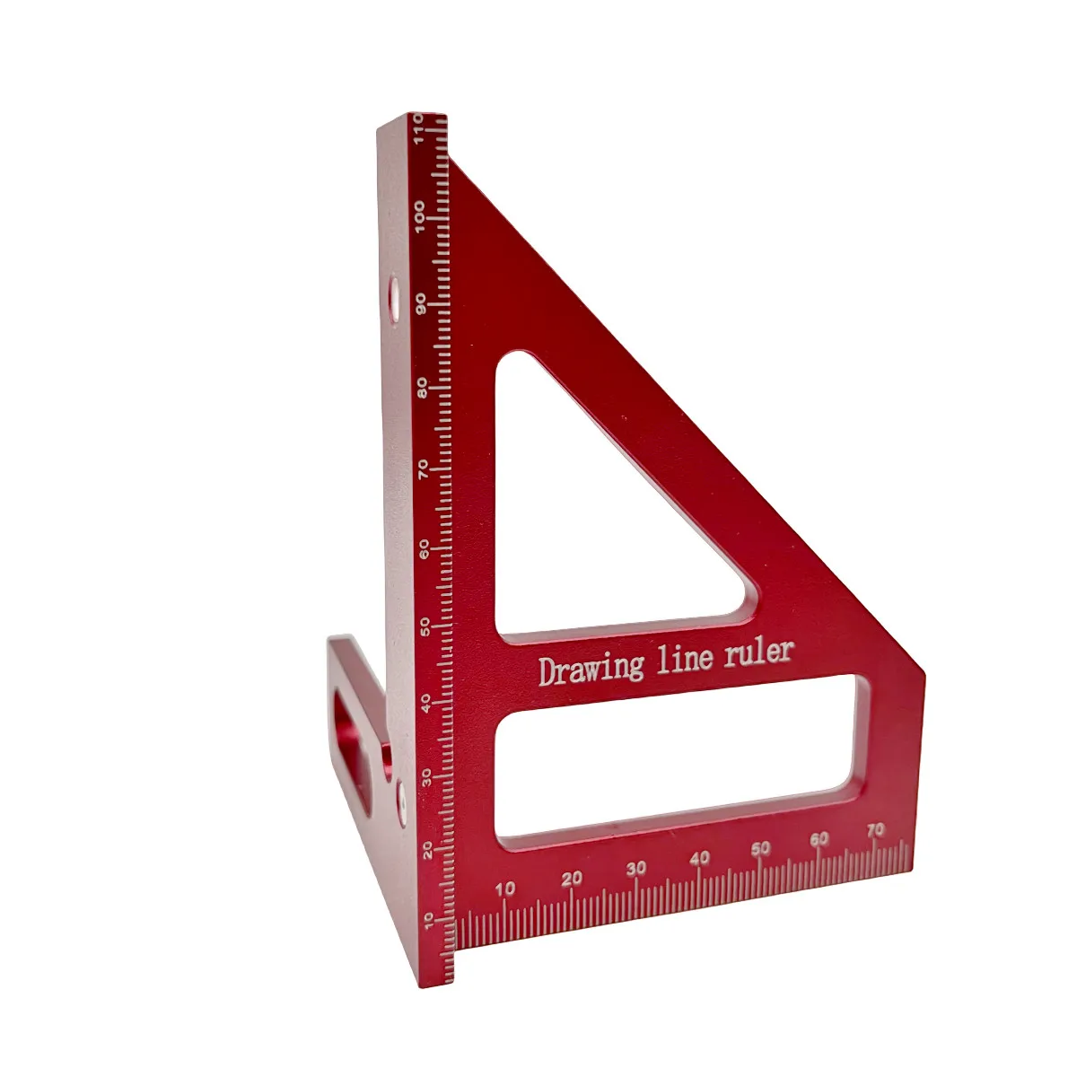 3D Multi Angle Layout Aluminum Alloy Red Miter Triangle Ruler 45°/90°  Woodworking Square Protractor Measuring Tools