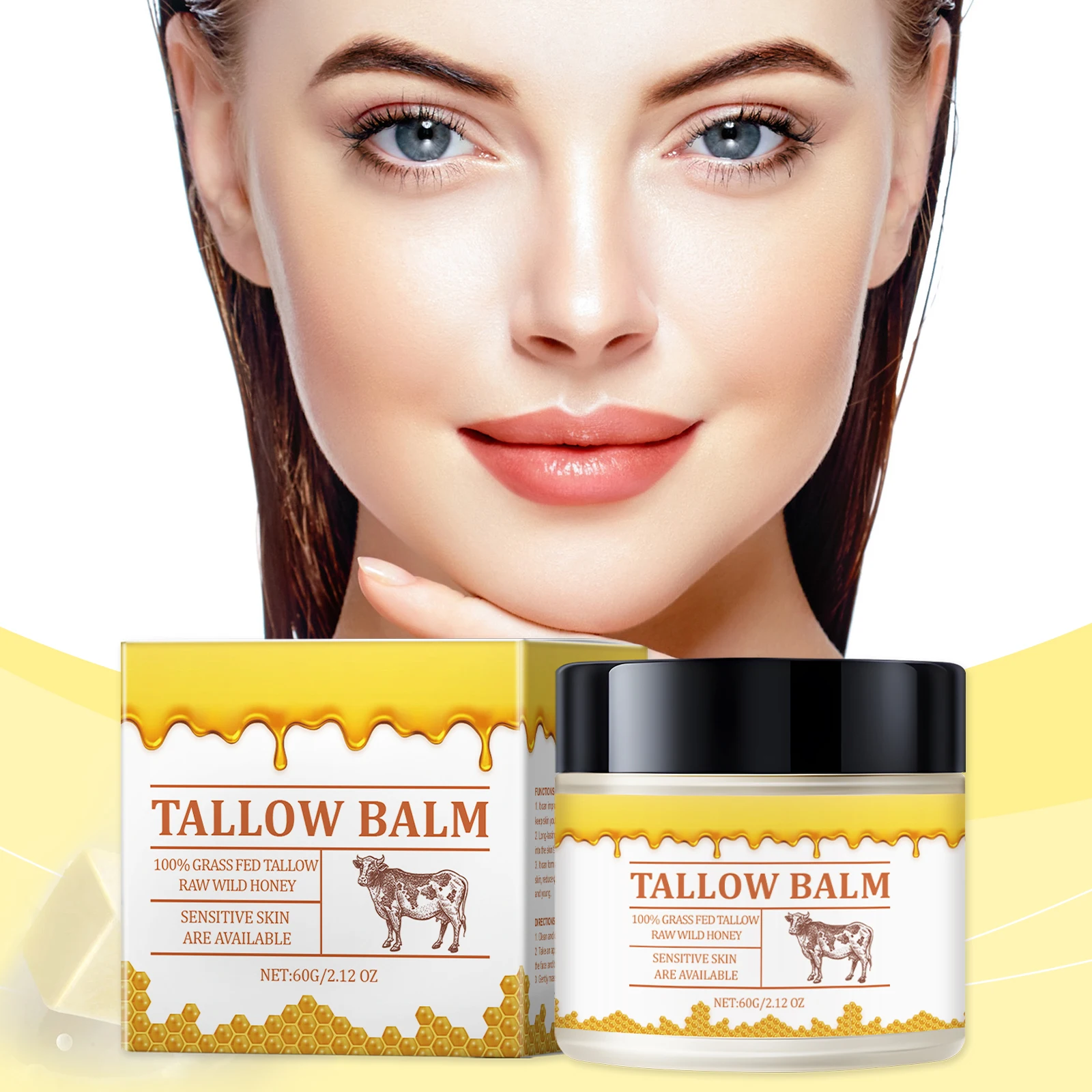 Tallow Hydrating Balm - Gentle Hydrating Soothing, Firming, Face & Body Moisturizer