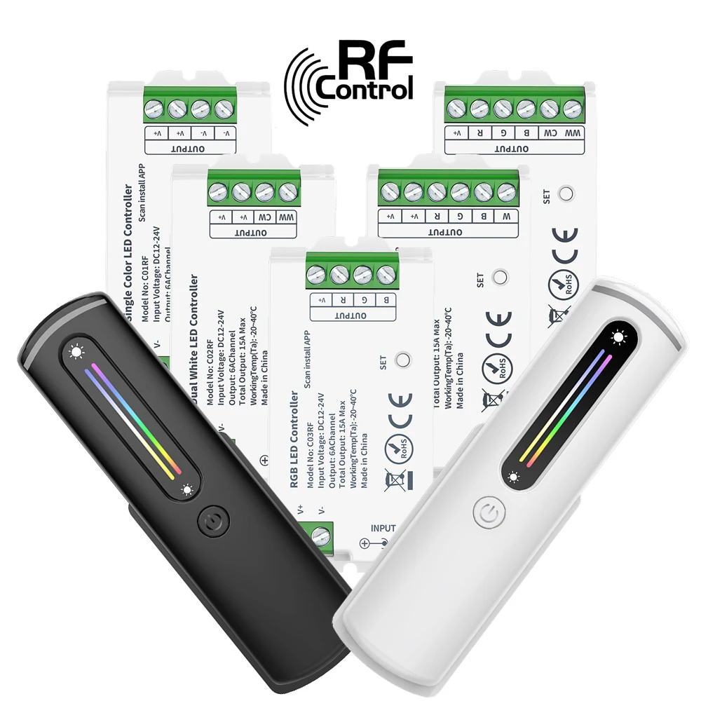 

2.4GHz Led Strip Light Controller Compatiable Milight Series Remote Control 2835 5050 FCOB DIM CCT RGB RGBW RGBCCT Tape DC5-24V