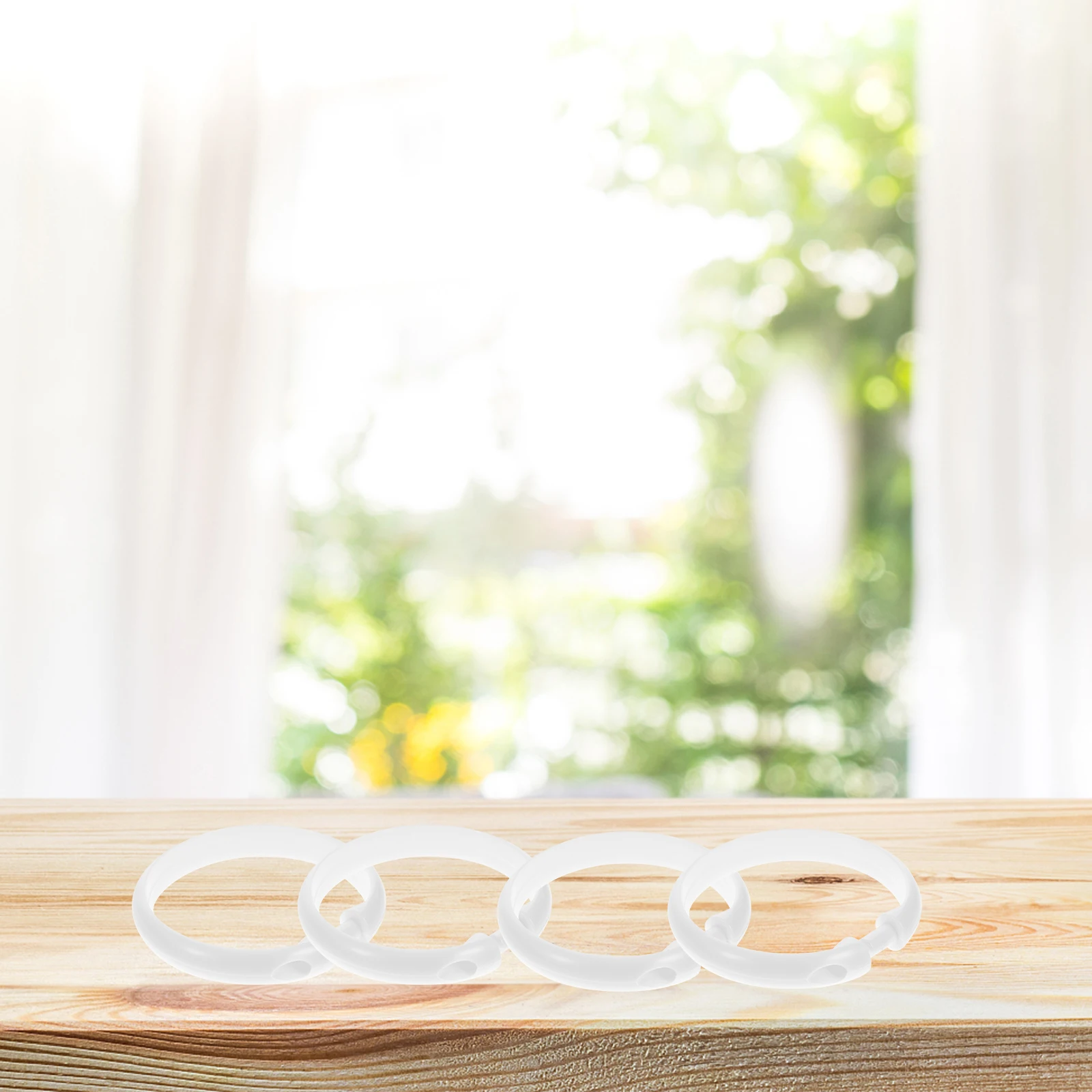 12 قطعة O دش الستار السنانير حمام الستارة خواتم غير قابل للصدأ حلقات بلاستيكية للحمام حوض غرفة خلع الملابس السلس الإنزلاق شماعات