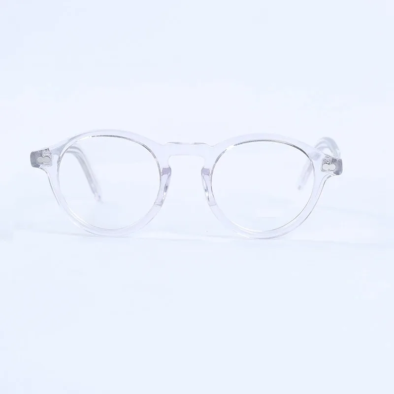 Runde Vintage-Acetat-Brille im Johnny-Depp-Lemtosh-Stil für Herren und Damen, Computerbrille, Luxusmarken-Brillengestell – Detail 19