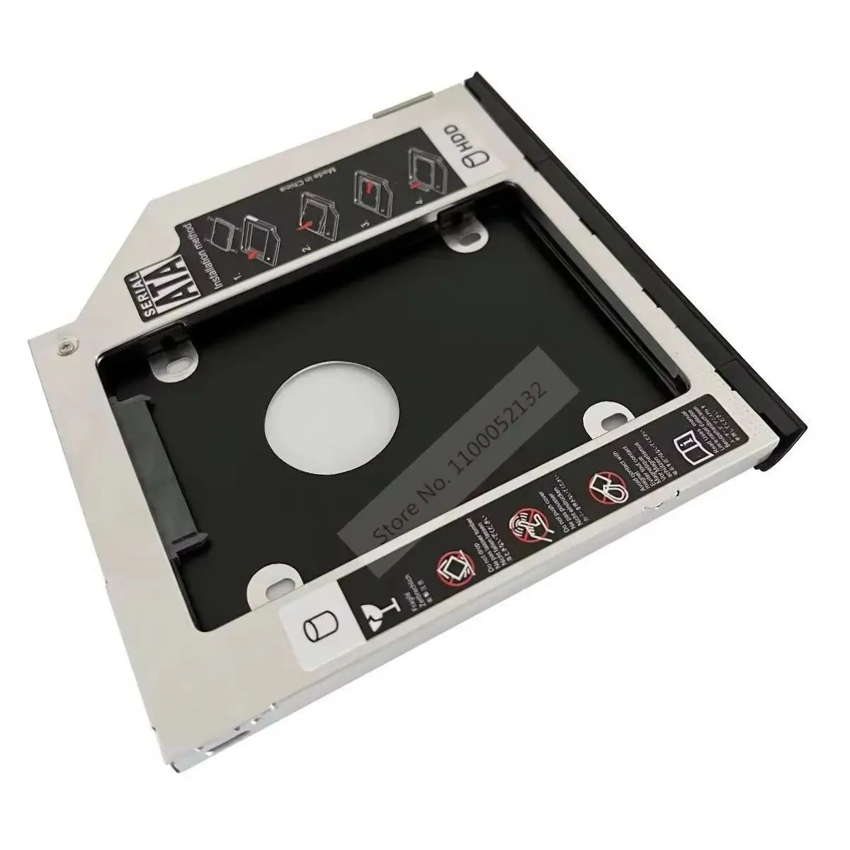 With Bezel Panel Lock Latch 2nd 2.5 HDD Hard Drive Optical bay Caddy Frame Bracket for Dell Latitude E6440 E6540 Precision M2800