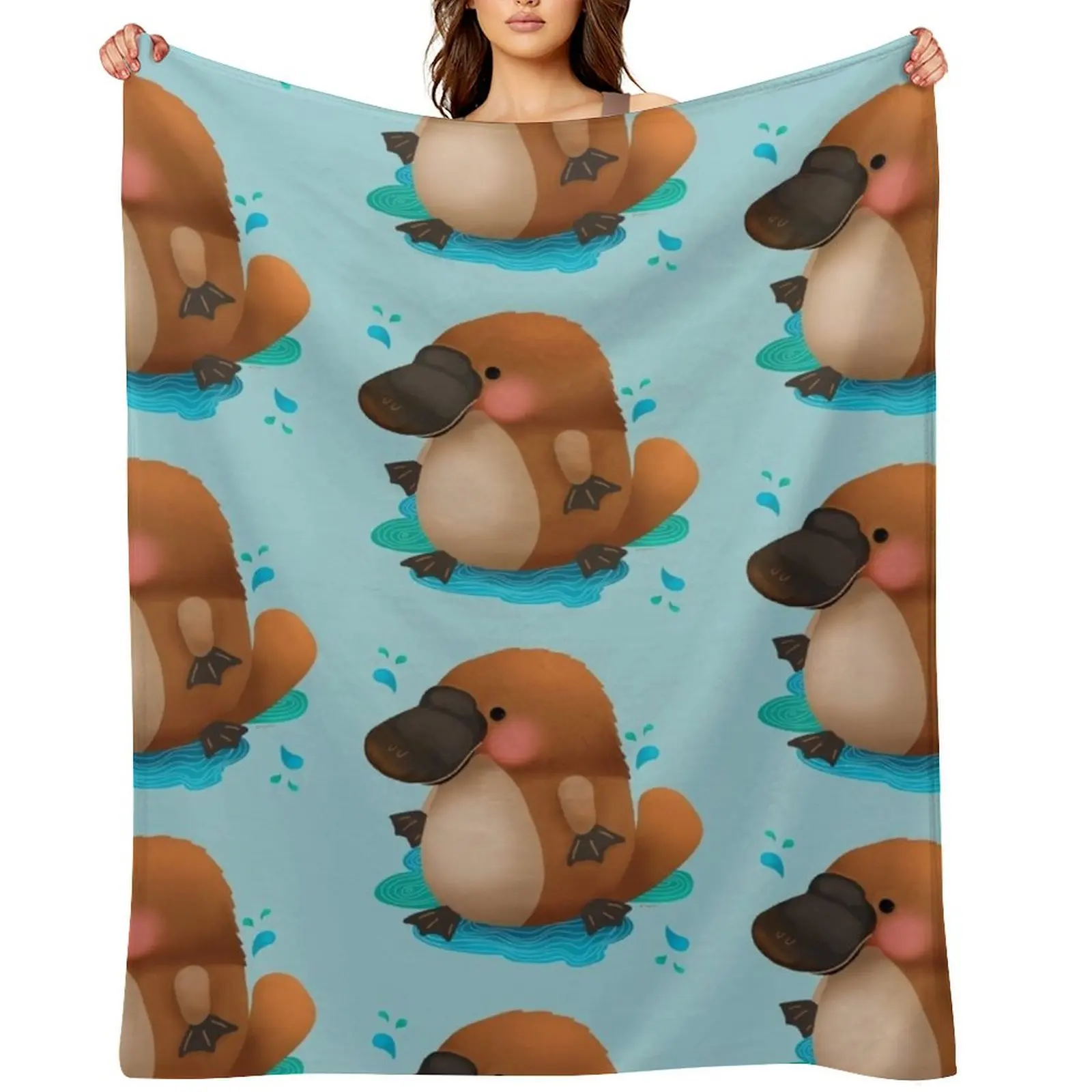 

Platypus Puggle Throw Blanket for winter Blankets For Baby sofa bed Cute Blankets