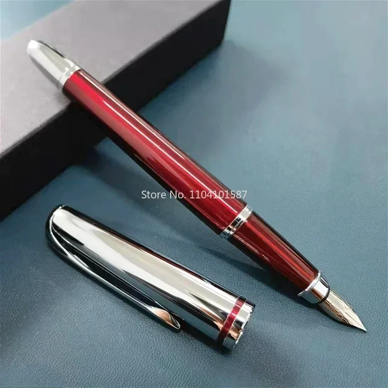 新しい金属製真鍮万年筆-スムーズ-5-f-05-ミリメートルペン先インクペンハイエンドビジネス-mb-高級学生事務用品ペン書き込み用