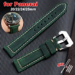 Geniune Retro Calf Leather Watchbands for Panerai 24mm 26mm 20mm 22mm Cowhide Crazy Horse Straps for Samsung for Huawei Watch