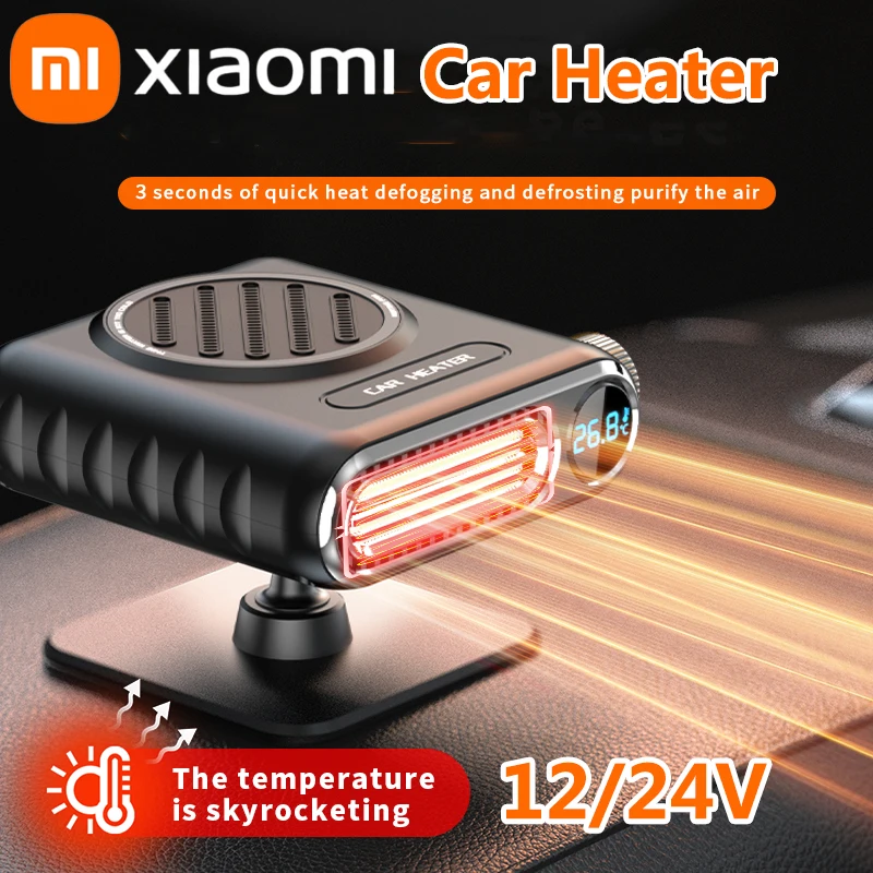 Xiaomi 12V24V Car Heater for Trucks SUV Rapid Heating with Defrosting & Demisting Smart Digital Display Safety Protection Winter