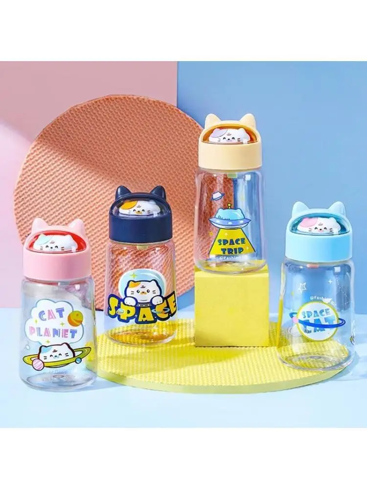 E8BD 330ml for Cat Ear Sport Water Bottle Plastic Portable Water Cup Dinkware Ta
