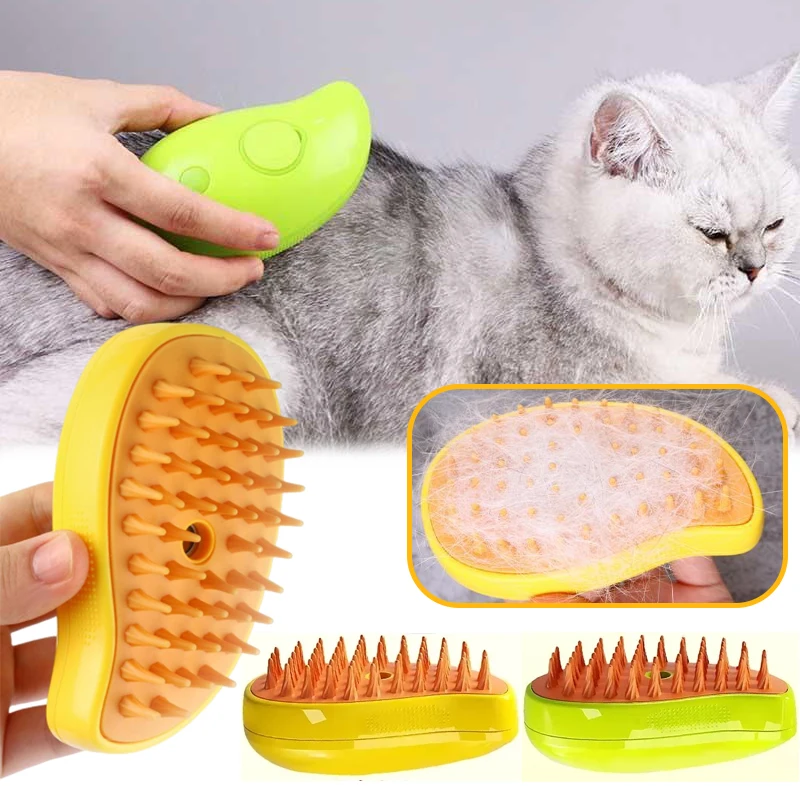 3 in 1 Pet Brush Cat Steam Brush Steamy Dog Brush Electric Spray Cat Hair Brushes Massage Pet Grooming Comb Hair Removal Combs