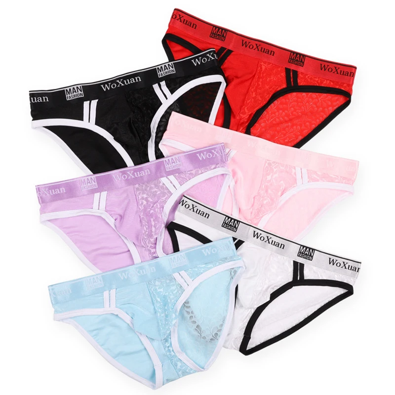 Men Briefs Lace Underwear Sexy Men Lingerie Comfortable Underpants Ropa Interior Hombre Briefs Bikini Male Panties