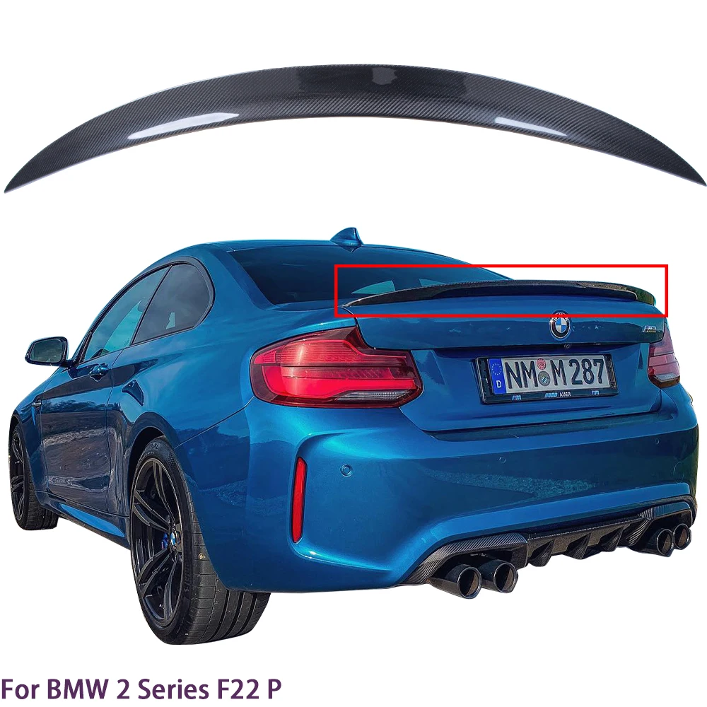 

For BMW 2 Series F22 Coupe P Style Carbon fiber Rear Spoiler Trunk wing 2014-2020