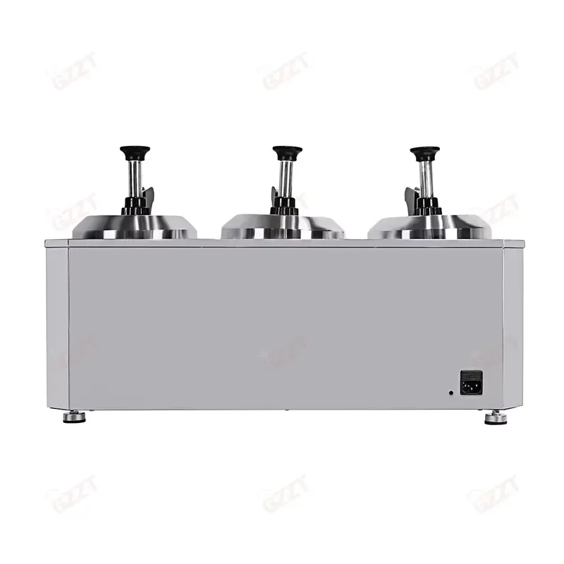 3 Cylinders 6L Hot Chocolate Sauce Warmer Cheddar Cheese Heater Distributor Wholesale Heat Sauce Cheese Heater Filling