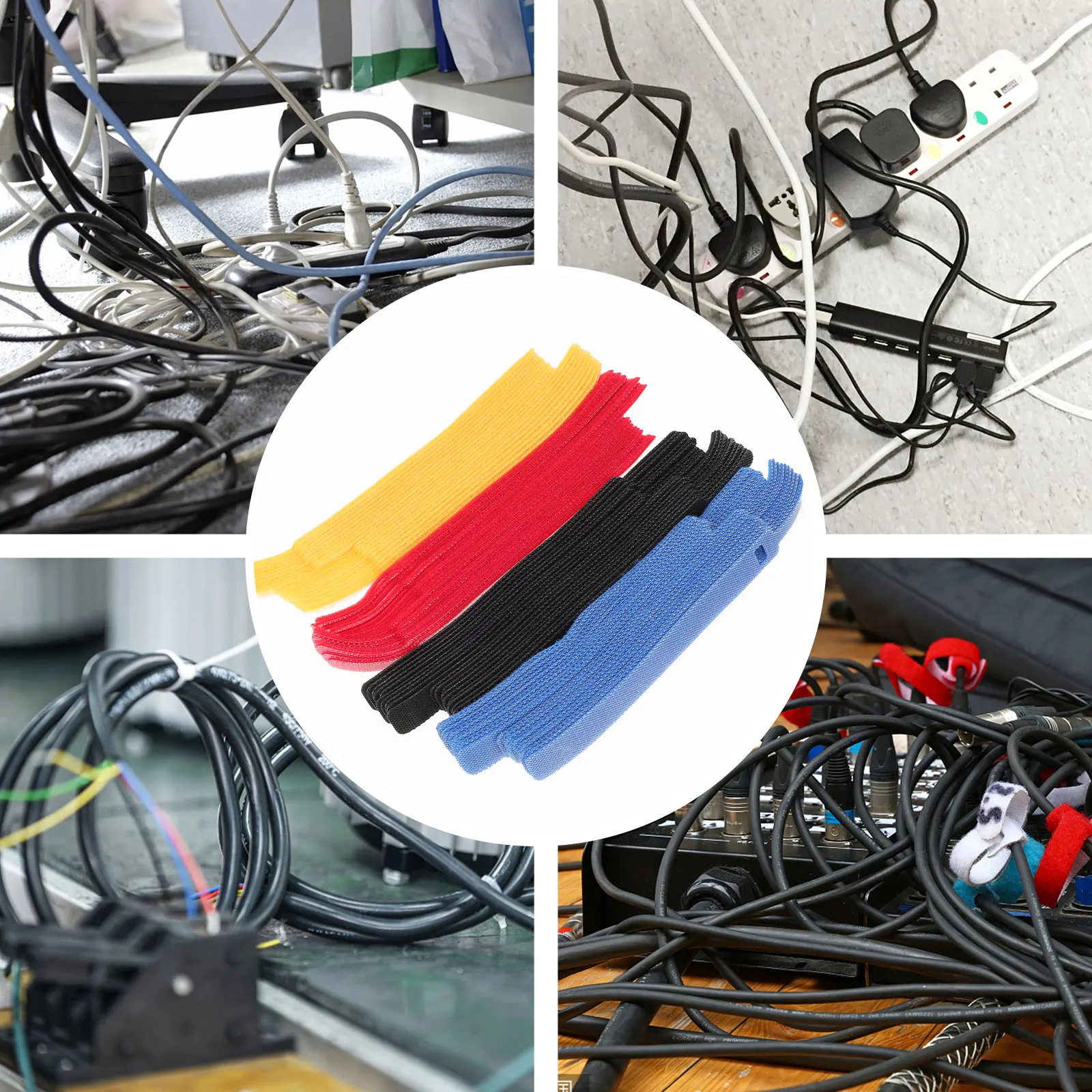 

80 Pcs Tie Cord Organizer Wire Straps for Cables Ties Bundling Fasteners Organization Clip Fastening Belt