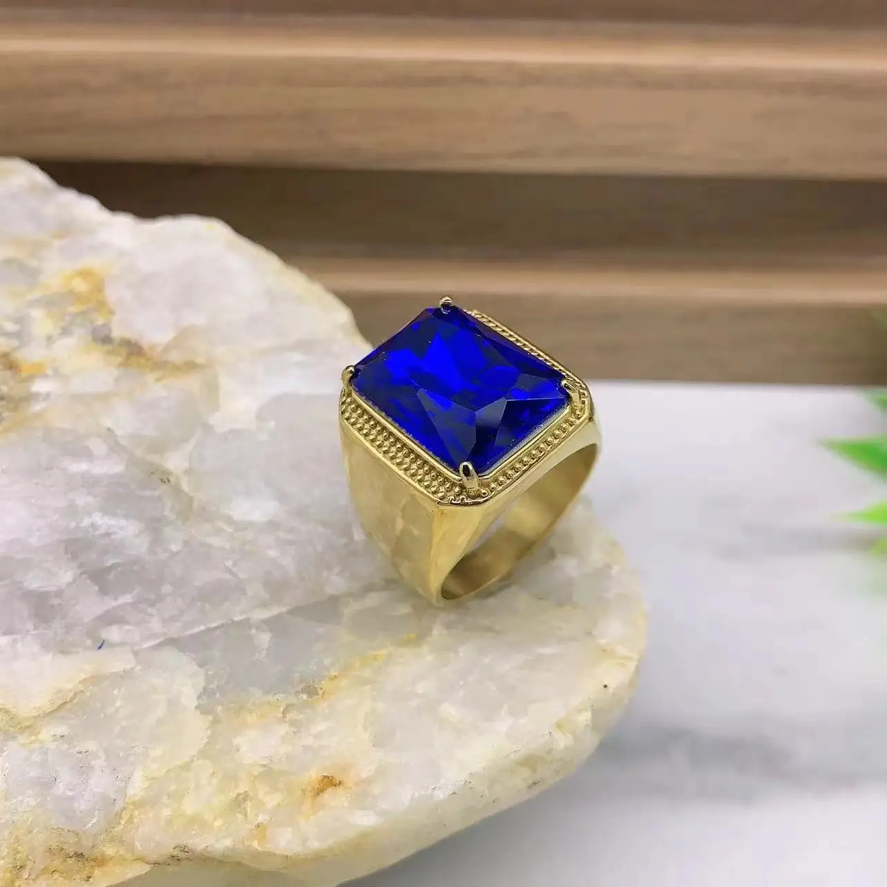 Men's/Women Gemstone Style High Quality Stainless Steel Ring - Image 4