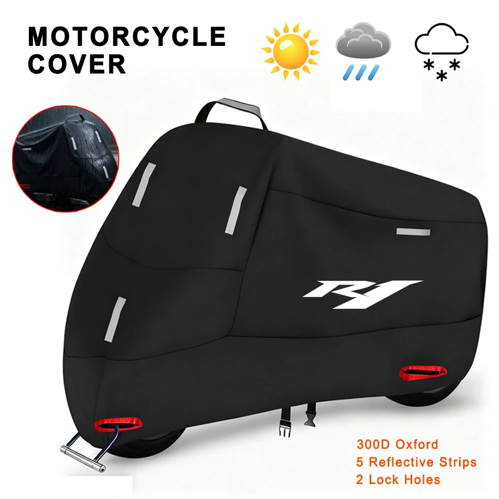 Motorcycle Cover 300D Oxford Waterproof Outdoor Indoor Protective Snow Dust UV Protection for YZF-R1 1998-2012 2011 2010