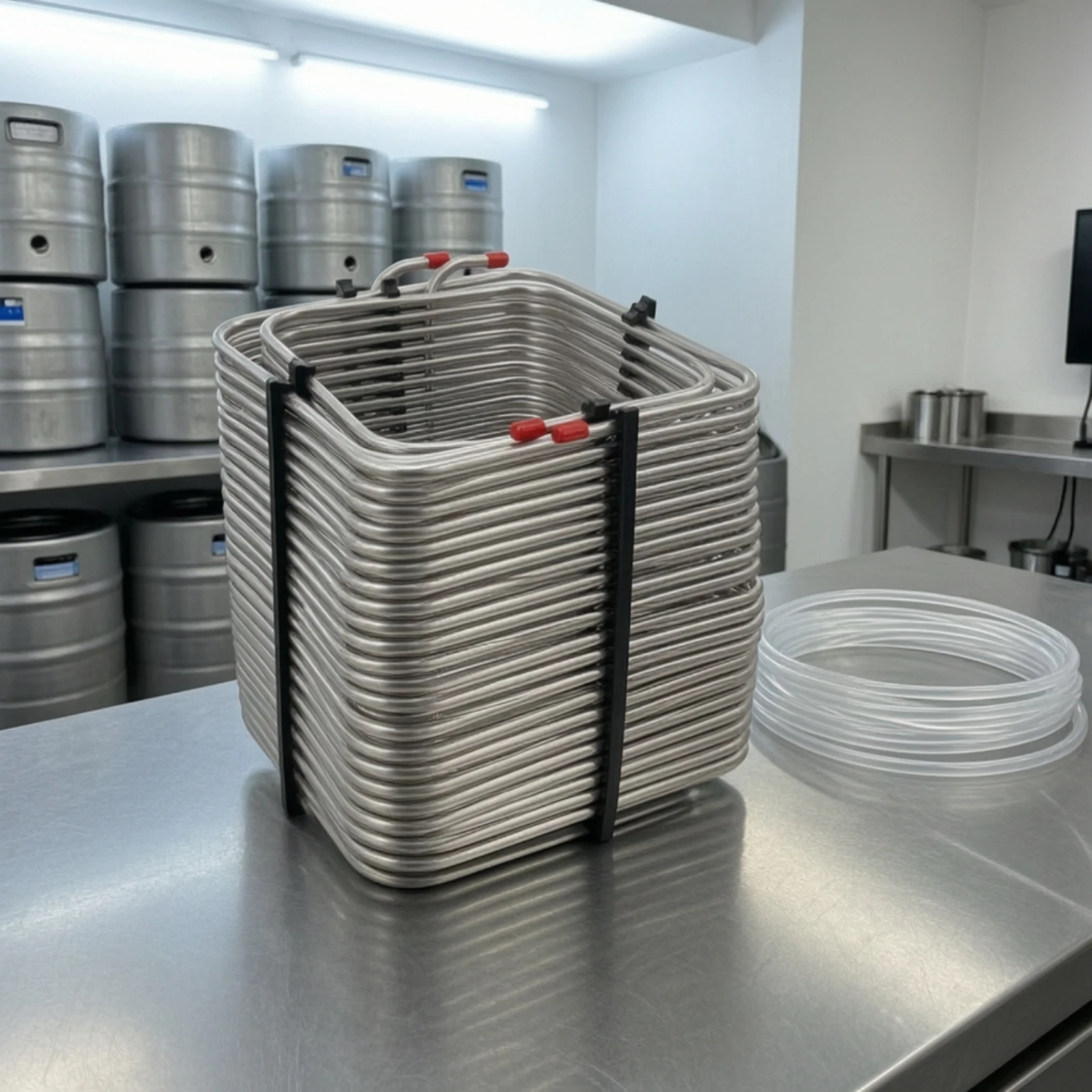 Portable Box Coil Square Beer Chiller Coil Hardware Rigid Portable for Homebrewers, Ice Bath, Parties