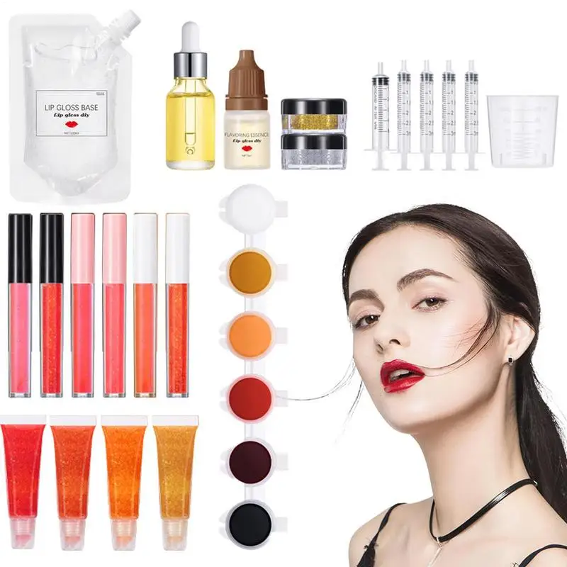 DIY Lipgloss Making Kit Zelfgemaakte lippenbalsem Making Set Maak je eigen lipgloss Science Kit voor meisjes met glitters Fun