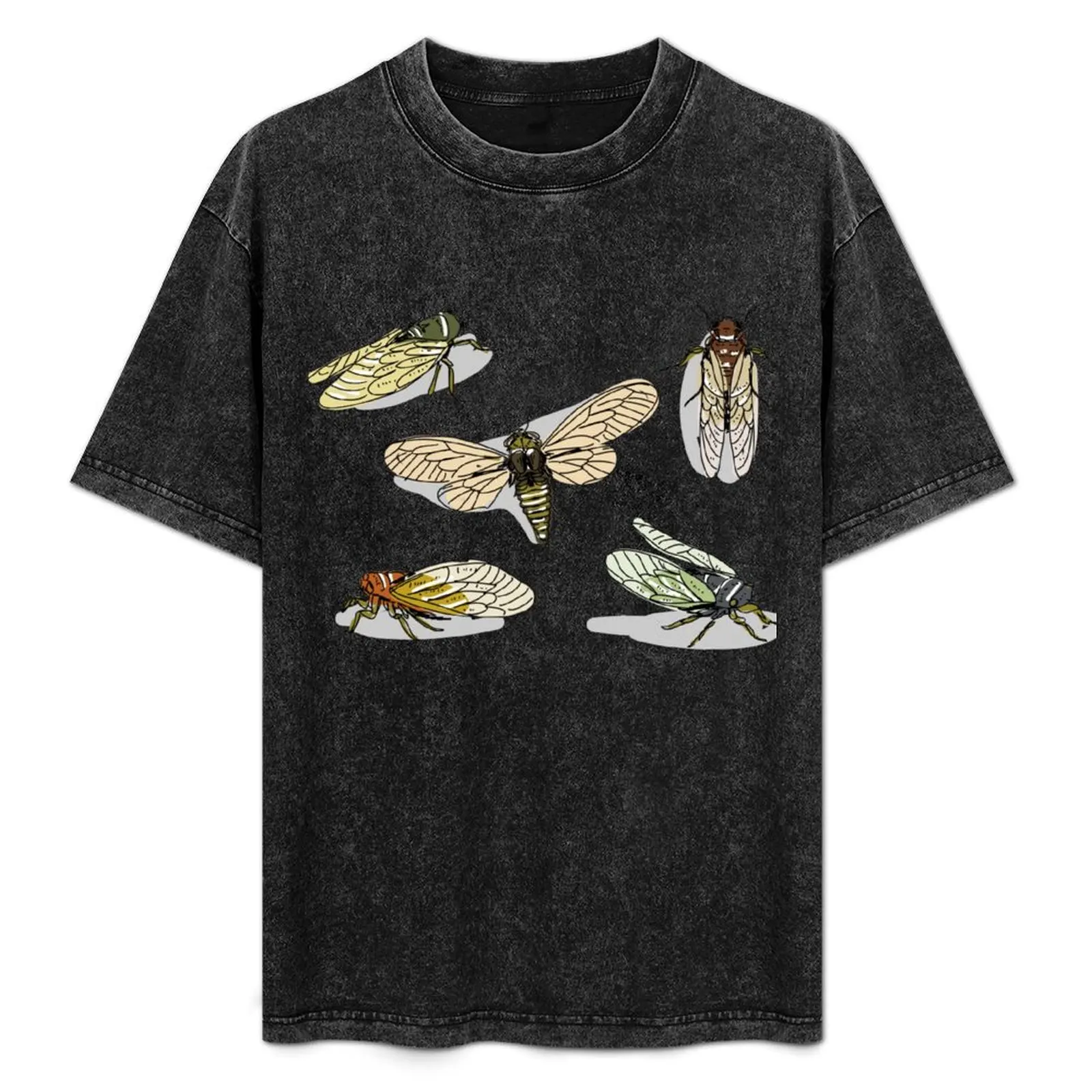 

Cicadas All Over T-Shirt Comfortable Basic Crew Neck Tee