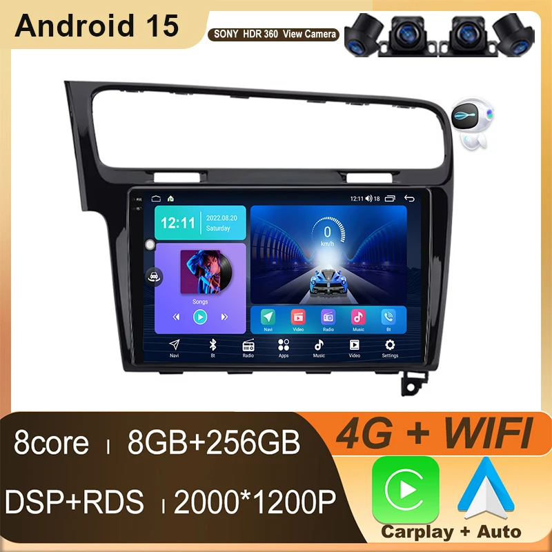 Android For Volkswagen Golf 7 2013-2017 Car Intelligent Systems DSP SWC Carplay Car Radio Multimedia 5G Player Stereo NO 2din