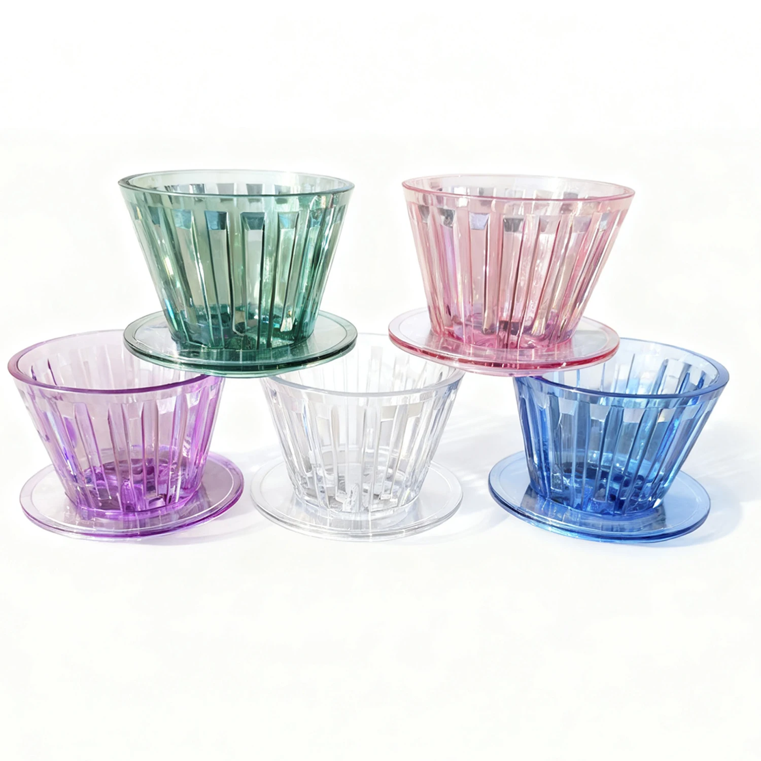 YRP Reusable Coffee Filter 1-2Cups B75 Basket Filters Crystal Coffee Dripper Portable Coffee Cup Barista Tools