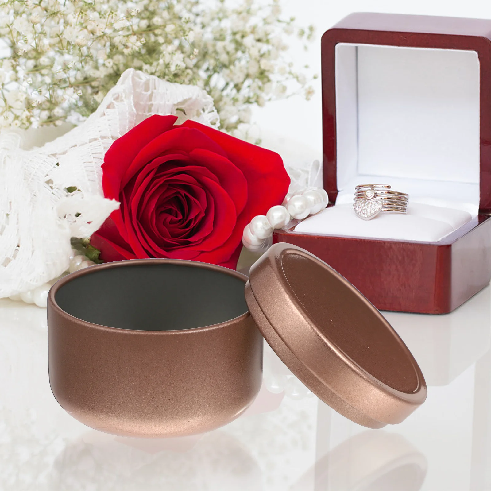 

12Pcs Containers Tinplate Jars for DIY Candles Balm Jar Storage Box Reusable Metal Tin Cans Balm Jar