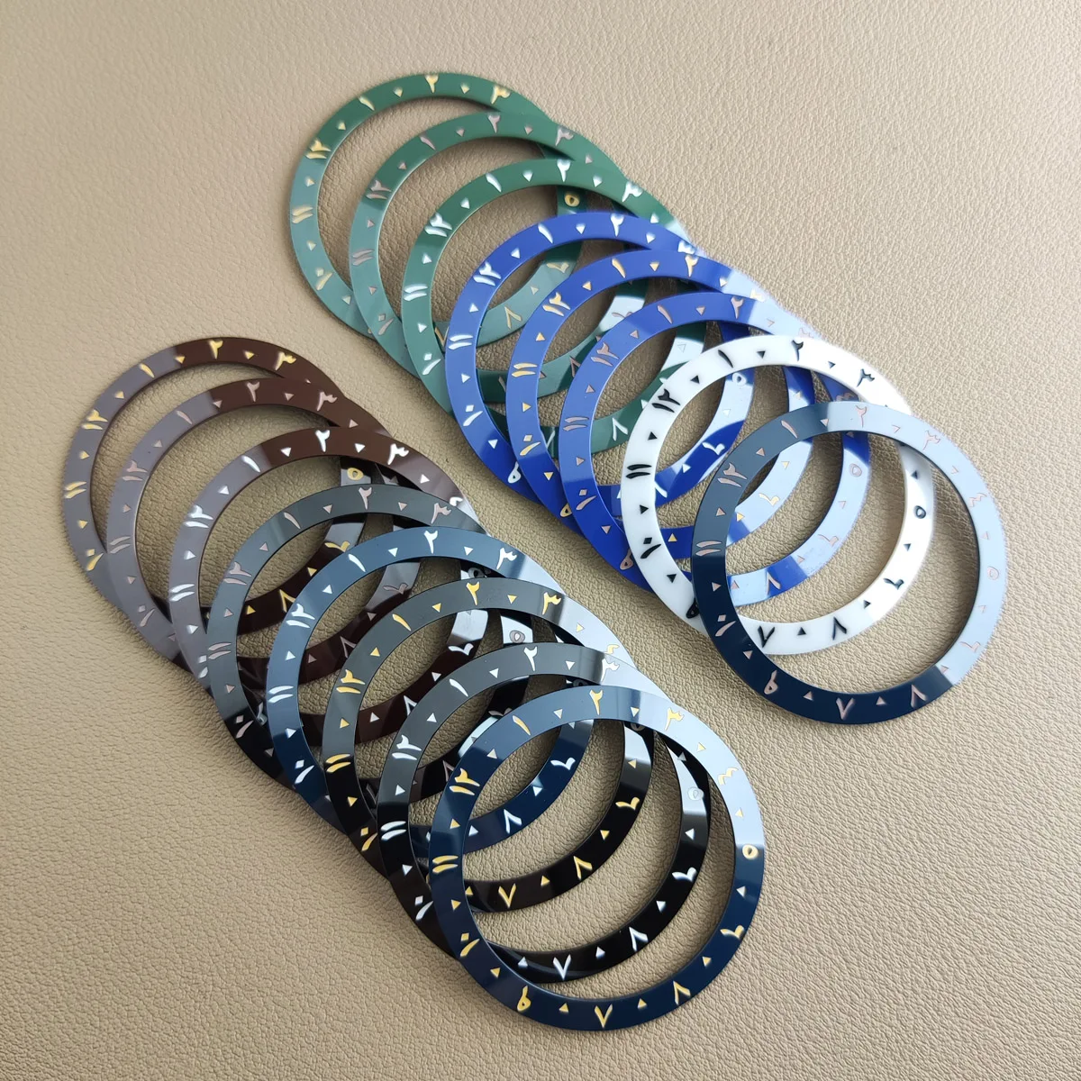 Ceramic Bezel 38mm*30.8mm Bezel Vintage Arabic Numeral Bezel Watch  No luminous Watch Accessories Inner Diameter 30.8mm